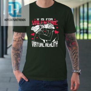 V Is For Virtual Reality Funny Valentine Couples Lovers Kiss Tshirt hotcouturetrends 1 2