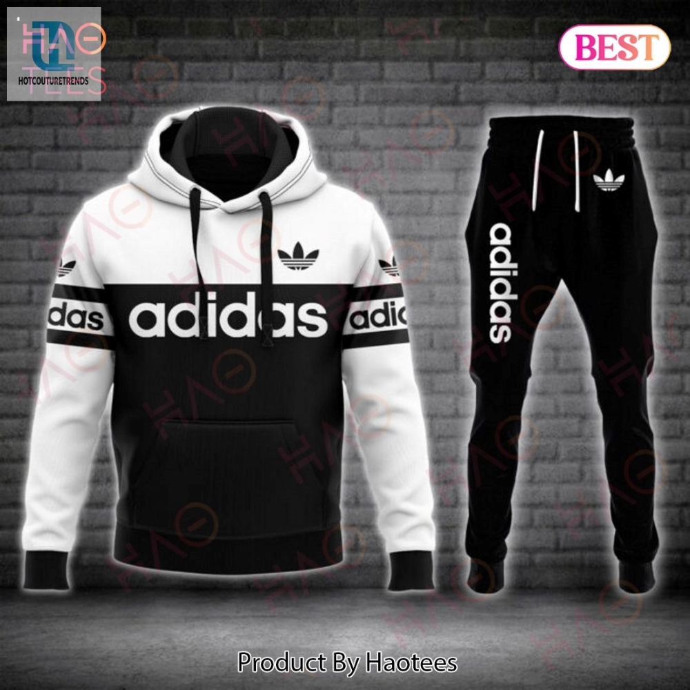 The Best Adidas White Mix Black Luxury Brand Hoodie And Pants Limited Edition Luxury Store 
