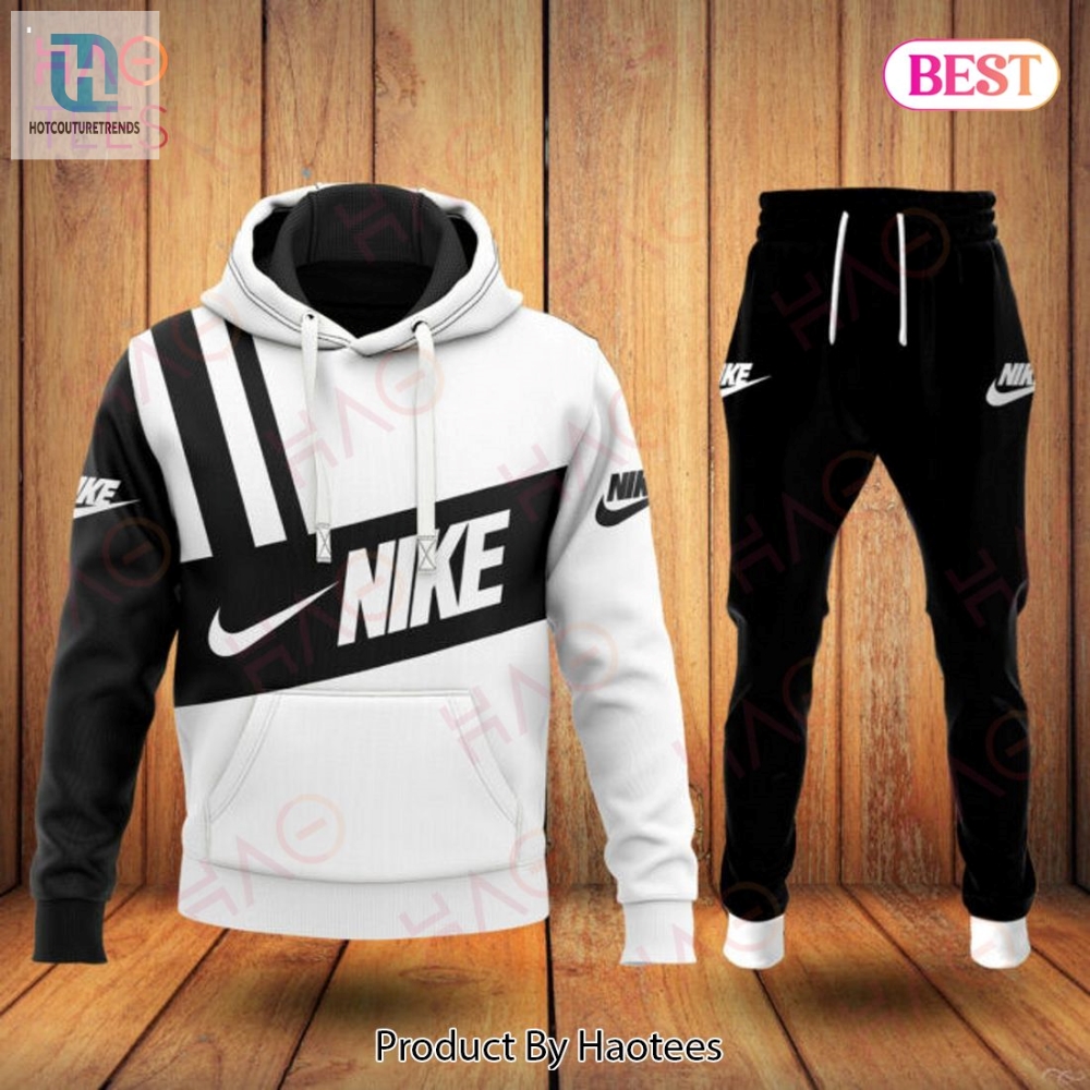 Nike White Mix Black Luxury Brand Hoodie And Pants Limited Edition Luxury Store 