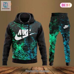 Nike Black Green Blue Luxury Brand Hoodie And Pants Limited Edition Luxury Store hotcouturetrends 1 1