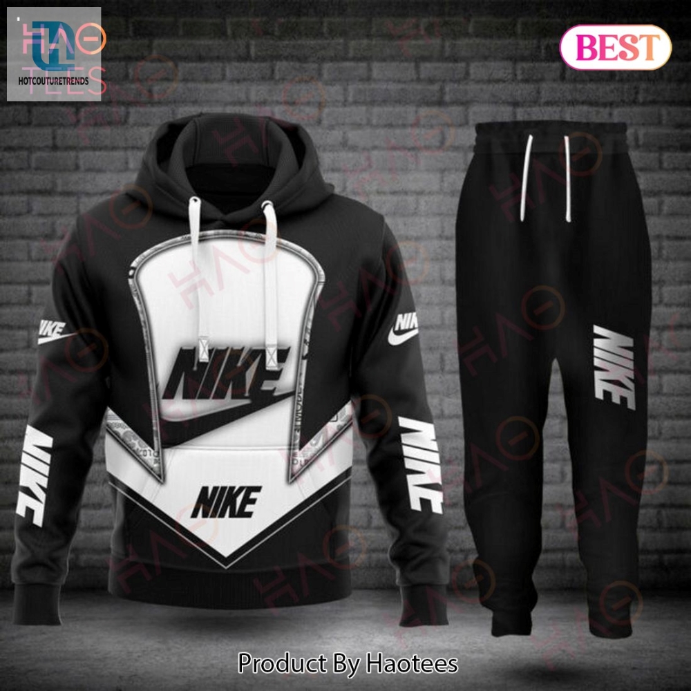 Hot Nike White Mix Black Luxury Brand Hoodie And Pants Limited Edition Luxury Store 