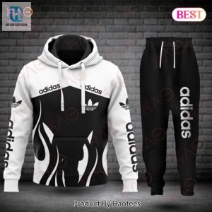 Hot Adidas White Mix Black Luxury Brand Hoodie And Pants Limited Edition Luxury Store hotcouturetrends 1 1