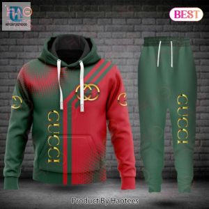 Gucci Red Mix Green Luxury Brand Hoodie And Pants Pod Design Luxury Store hotcouturetrends 1 1