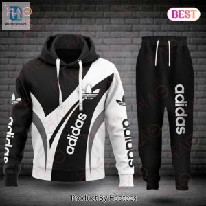 Best Adidas Black Mix White Luxury Brand Hoodie And Pants Limited Edition Luxury Store hotcouturetrends 1 1