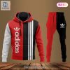 Adidas Red Mix Black Luxury Brand Hoodie And Pants Limited Edition Luxury Store hotcouturetrends 1
