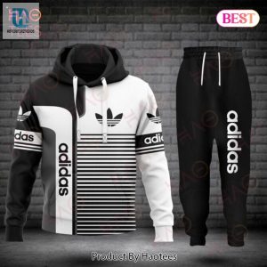 Adidas Black Stripe Pattern Luxury Brand Hoodie And Pants Limited Edition Luxury Store hotcouturetrends 1 1