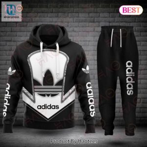 Adidas Black Mix Logo Luxury Brand Hoodie And Pants Limited Edition Luxury Store hotcouturetrends 1 1