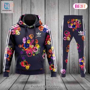 Adidas Black Mix Flower Hoodie And Pants Pod Design Luxury Store hotcouturetrends 1 1