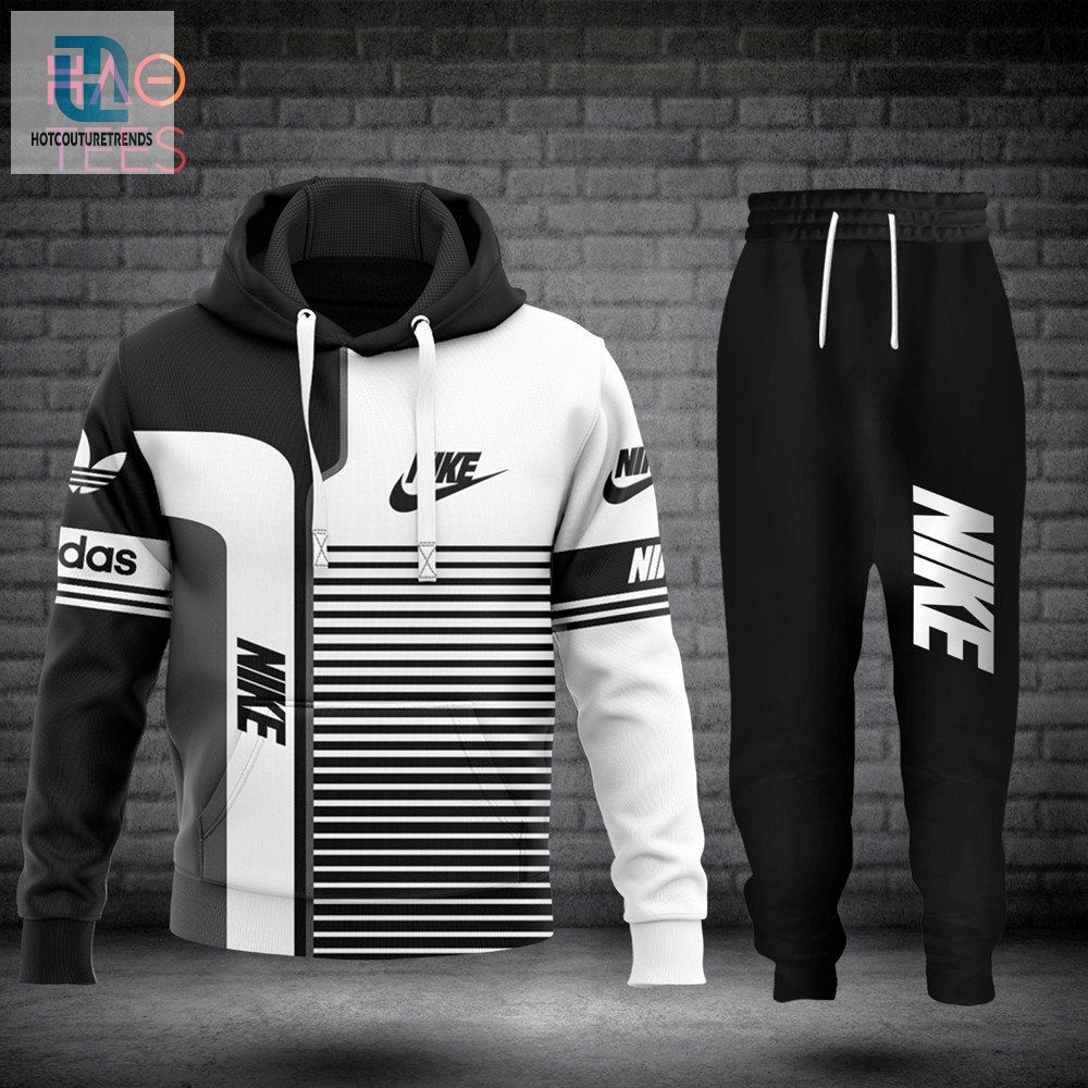 Available Nike Grey Black White Luxury Brand Hoodie And Pants Limited Edition Luxury Store 