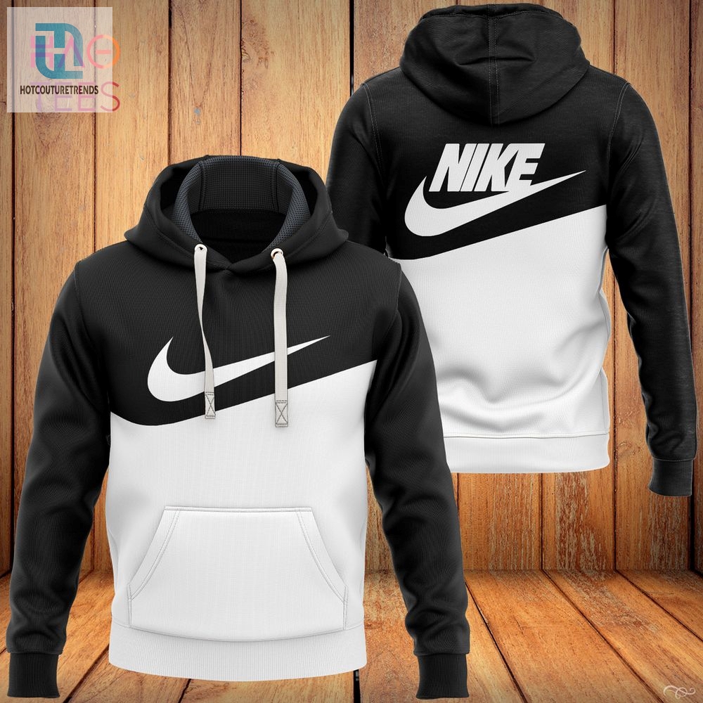 Available Nike Black White Luxury Brand Hoodie And Pants All Over Printed Luxury Store 