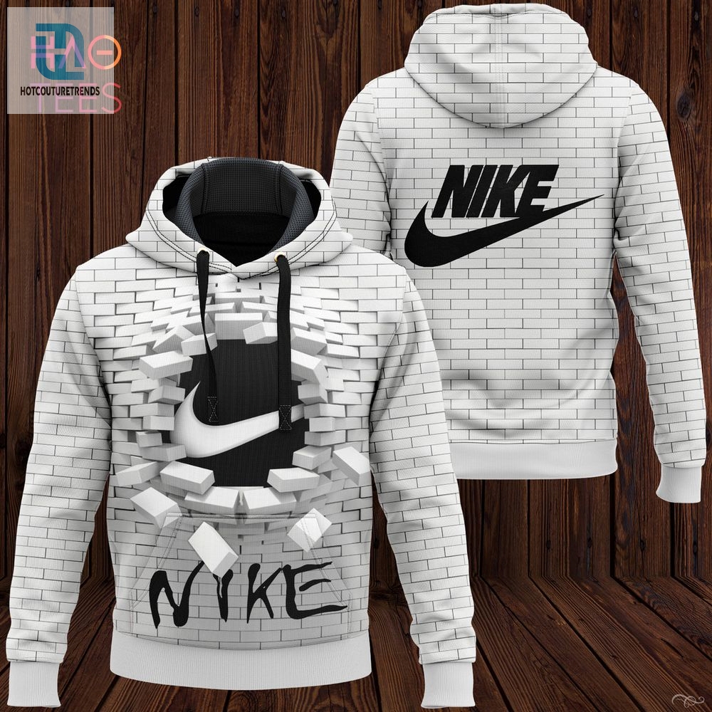 Hot Nike White Luxury Brand 3D Hoodie Pants Limited Edition Luxury Store 