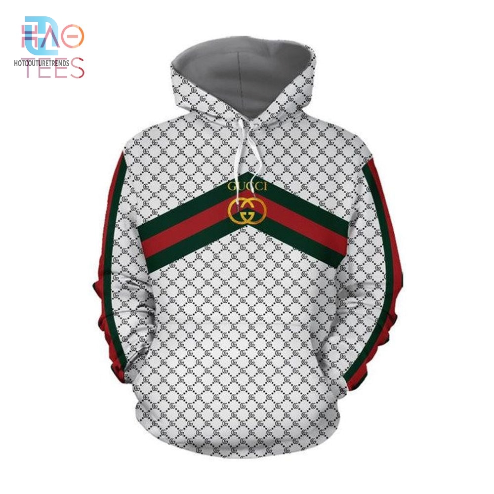 Hot Gucci White Green Red Luxury Brand Hoodie Pants Limited Edition Luxury Store 