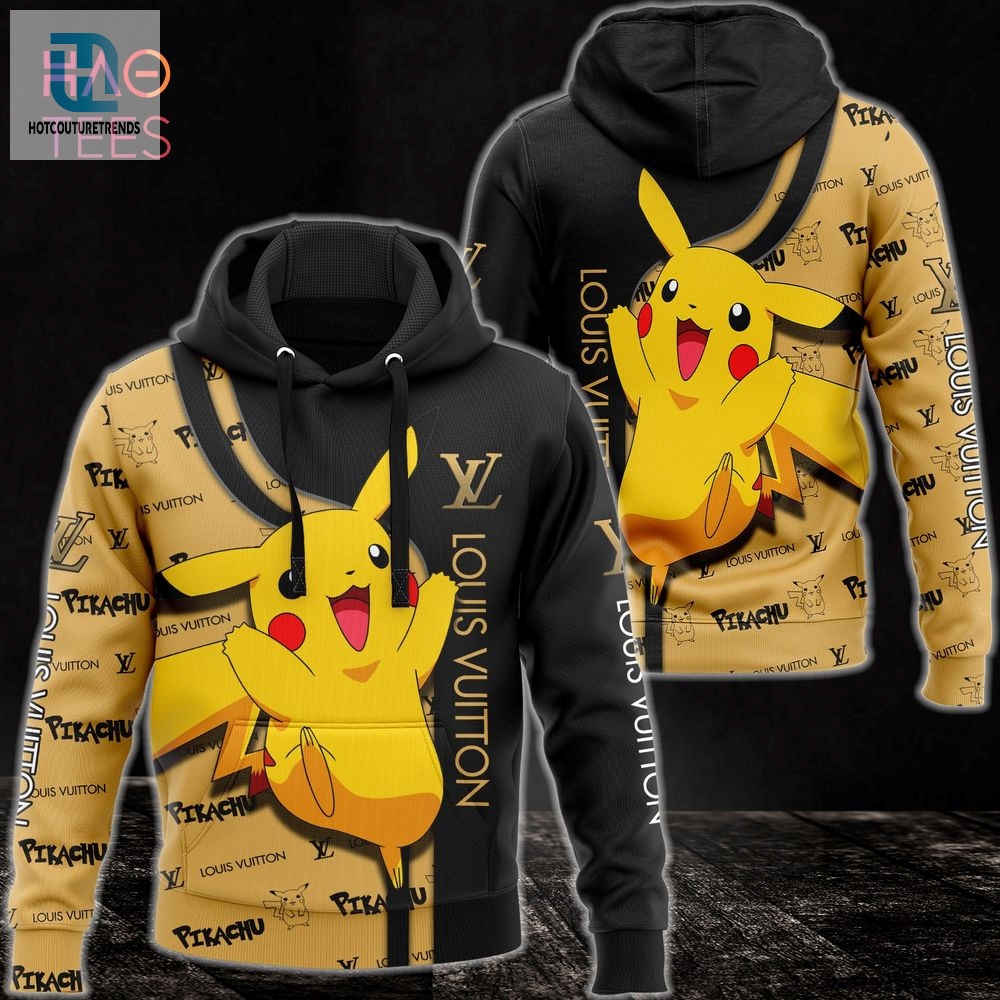 Hot Louis Vuitton Pikachu Luxury Brand Hoodie Pants Limited Edition Luxury Store 