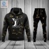 Hot Louis Vuitton Black Gold Luxury Brand Hoodie Pants Pod Design Luxury Store hotcouturetrends 1