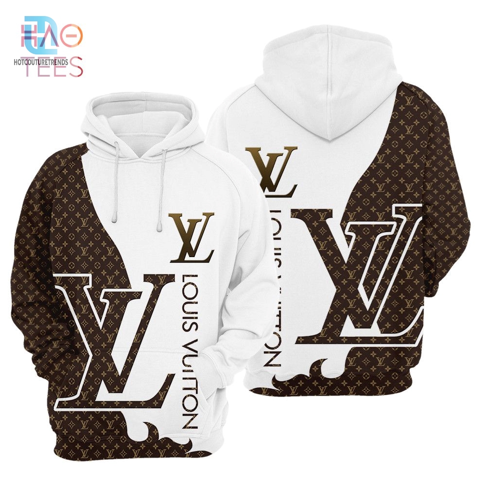 Trending Louis Vuitton Brown White Luxury Brand Hoodie Pants Limited Edition Luxury Store 