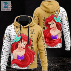 Best Louis Vuitton White Gold Luxury Brand 3D Hoodie Pants Limited Edition Luxury Store hotcouturetrends 1 1