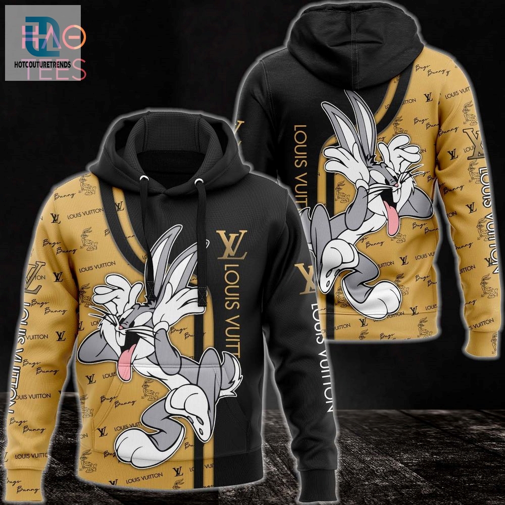 Best Louis Vuitton Gold Black Luxury Brand 3D Hoodie And Pants Limited Edition Luxury Store 