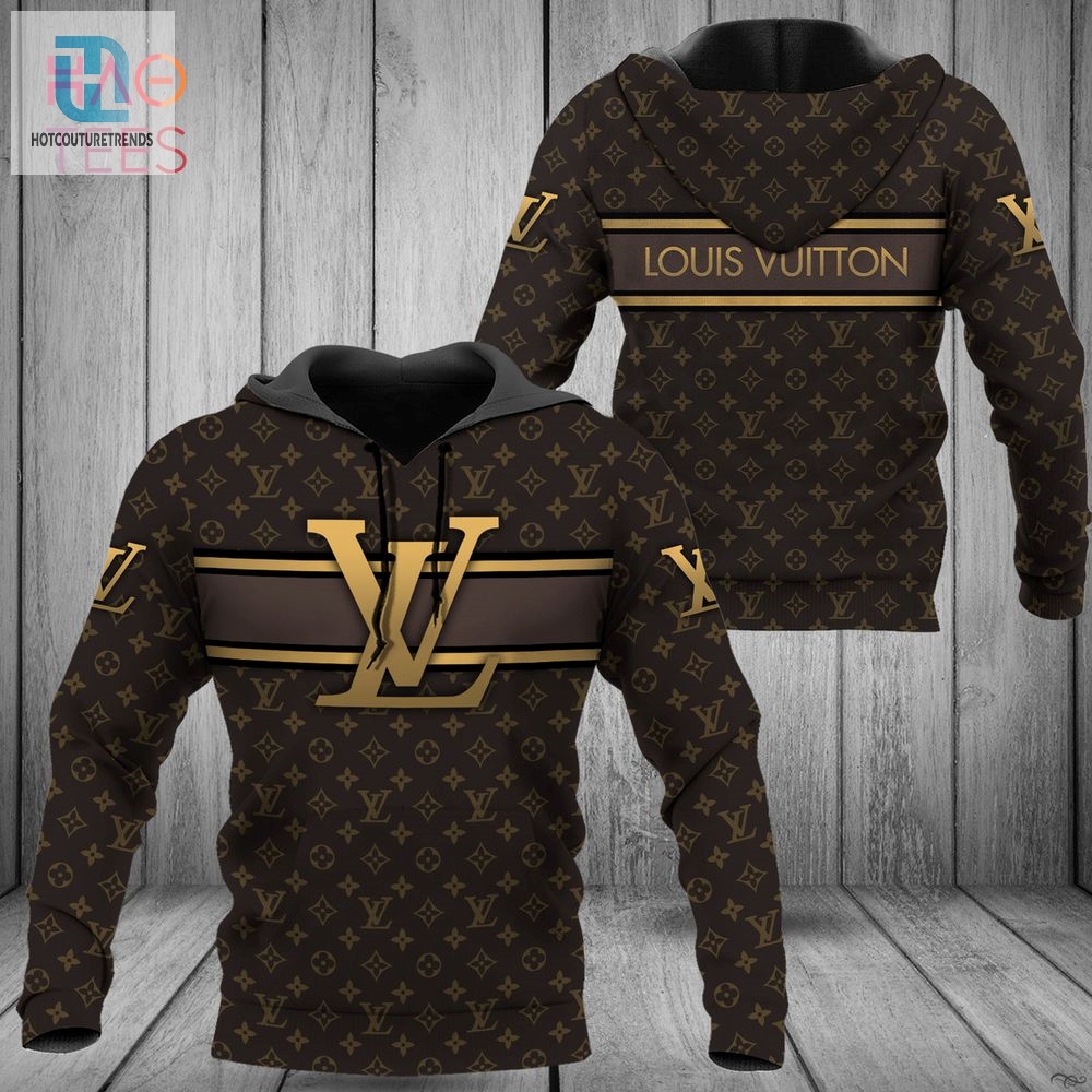 Best Louis Vuitton Brown Gold Luxury Brand Hoodie Pants Limited Edition Luxury Store 