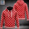 Available Louis Vuitton Red White Luxury Brand Hoodie Pants Limited Edition Luxury Store hotcouturetrends 1