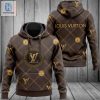 New Louis Vuitton Brown Luxury Brand Hoodie Pants All Over Printed Luxury Store hotcouturetrends 1