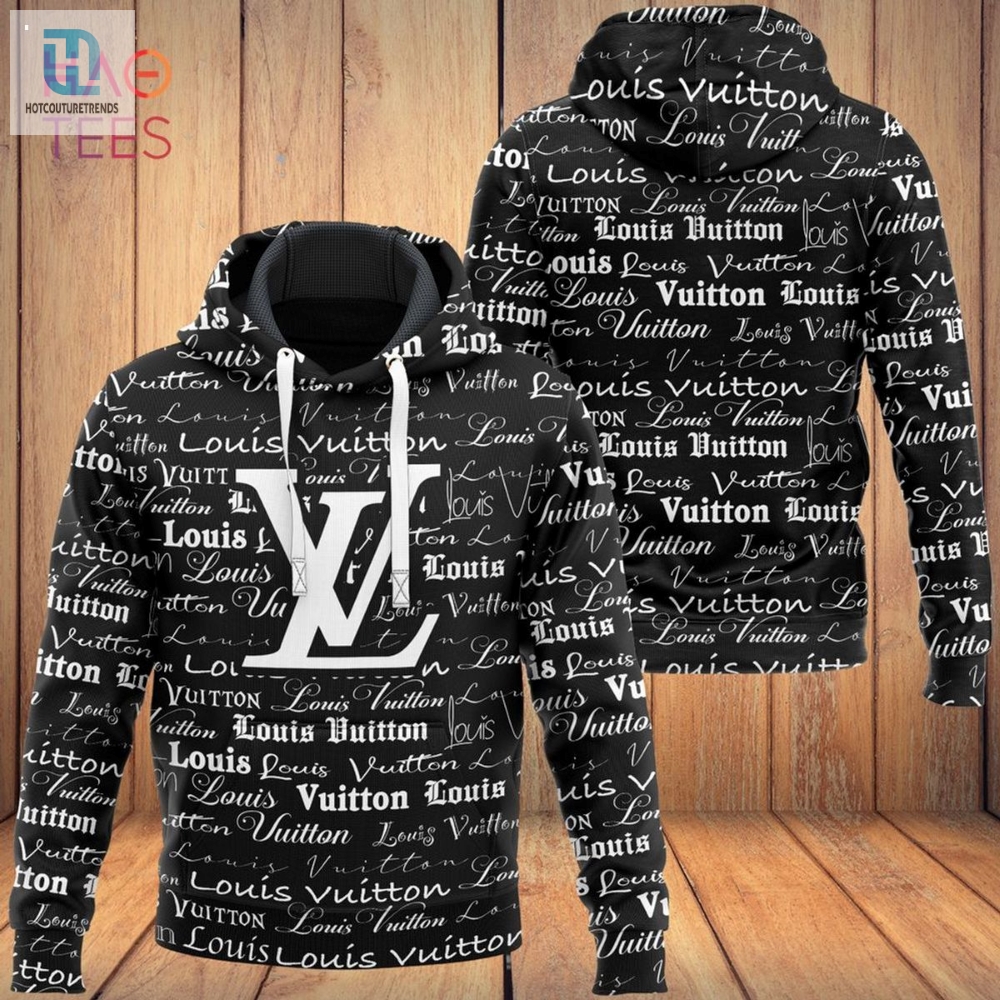 Trending Louis Vuitton Black White Luxury Brand Hoodie Pants Limited Edition Luxury Store 