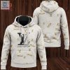 Best Louis Vuitton White Gold Hoodie Pants Limited Edition Luxury Store hotcouturetrends 1