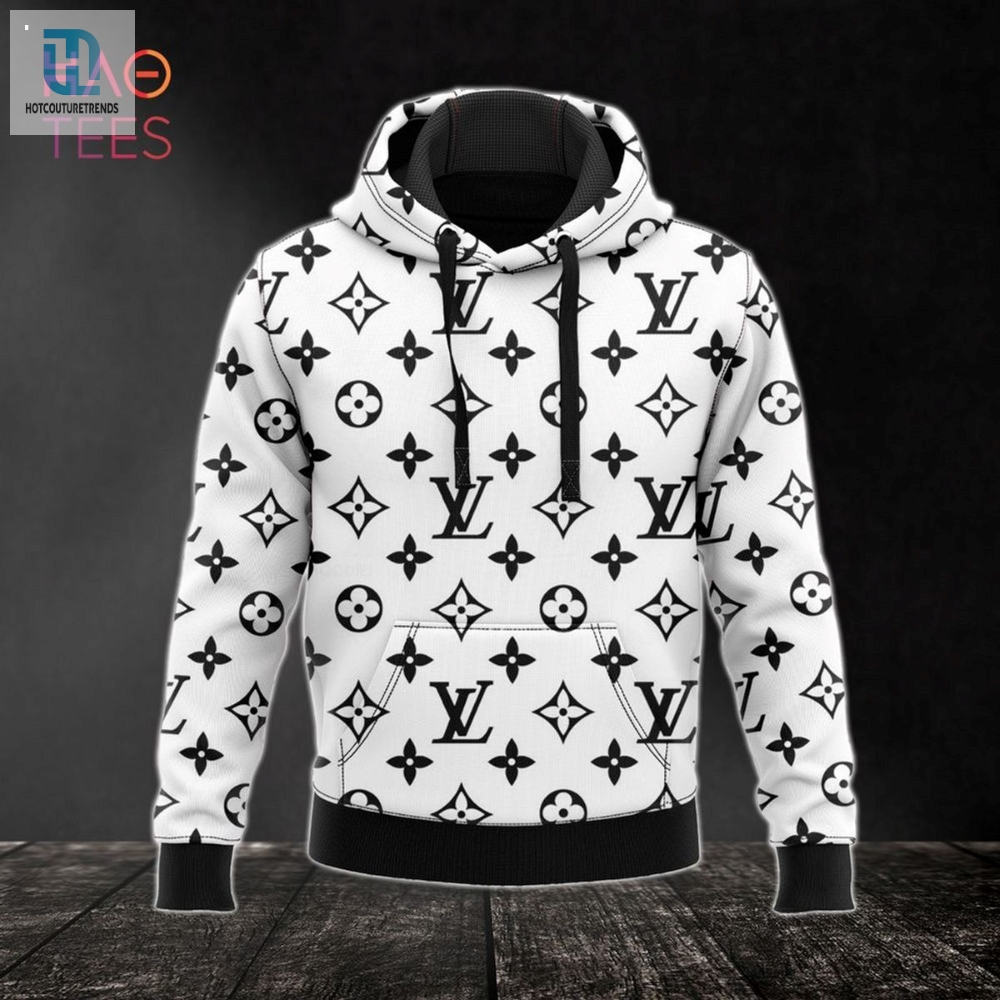 Best Louis Vuitton White Black Luxury Brand Hoodie Pants Limited Edition Luxury Store 