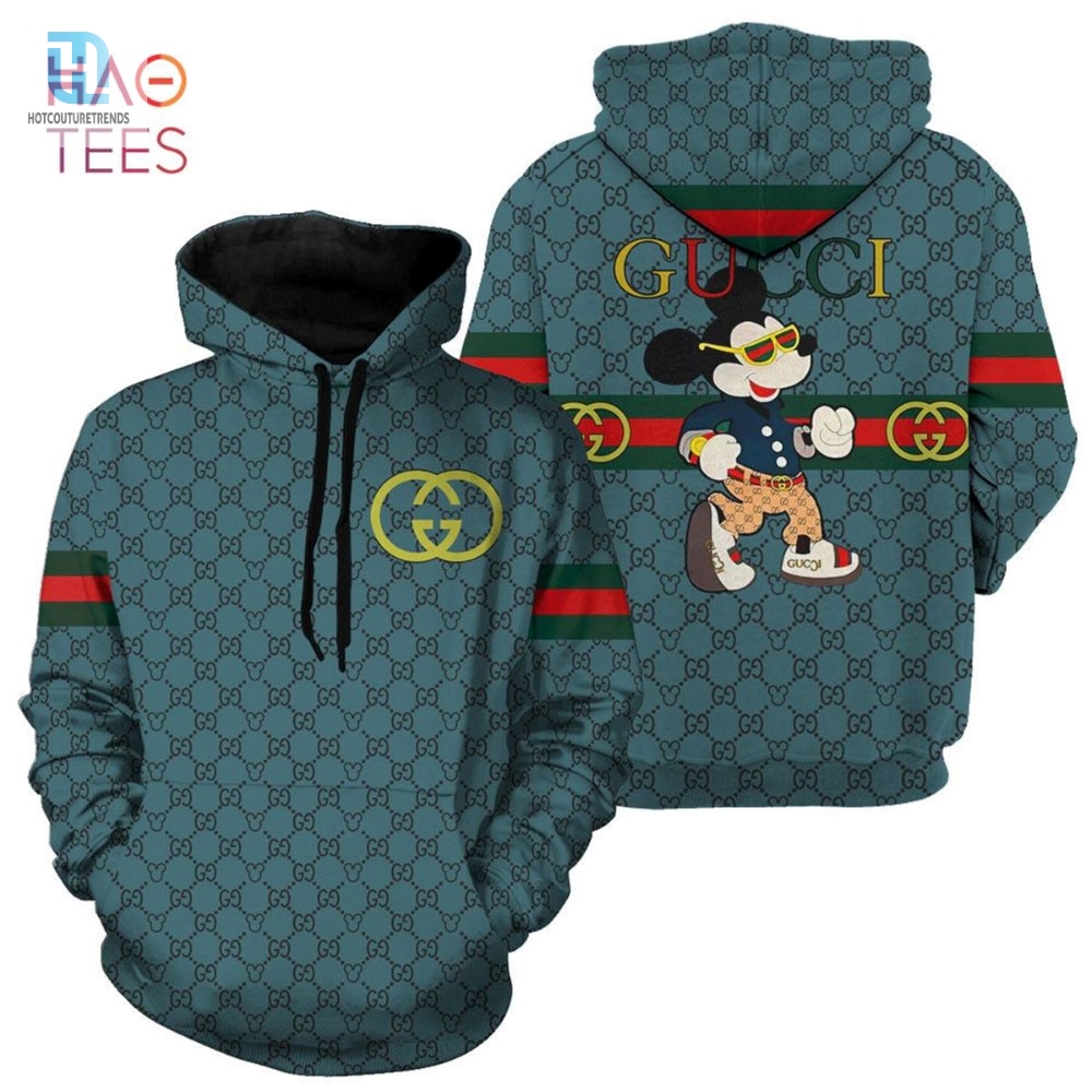 Best Gucci Mickey 3D Luxury Brand Hoodie Pants Limited Edition Luxury Store 