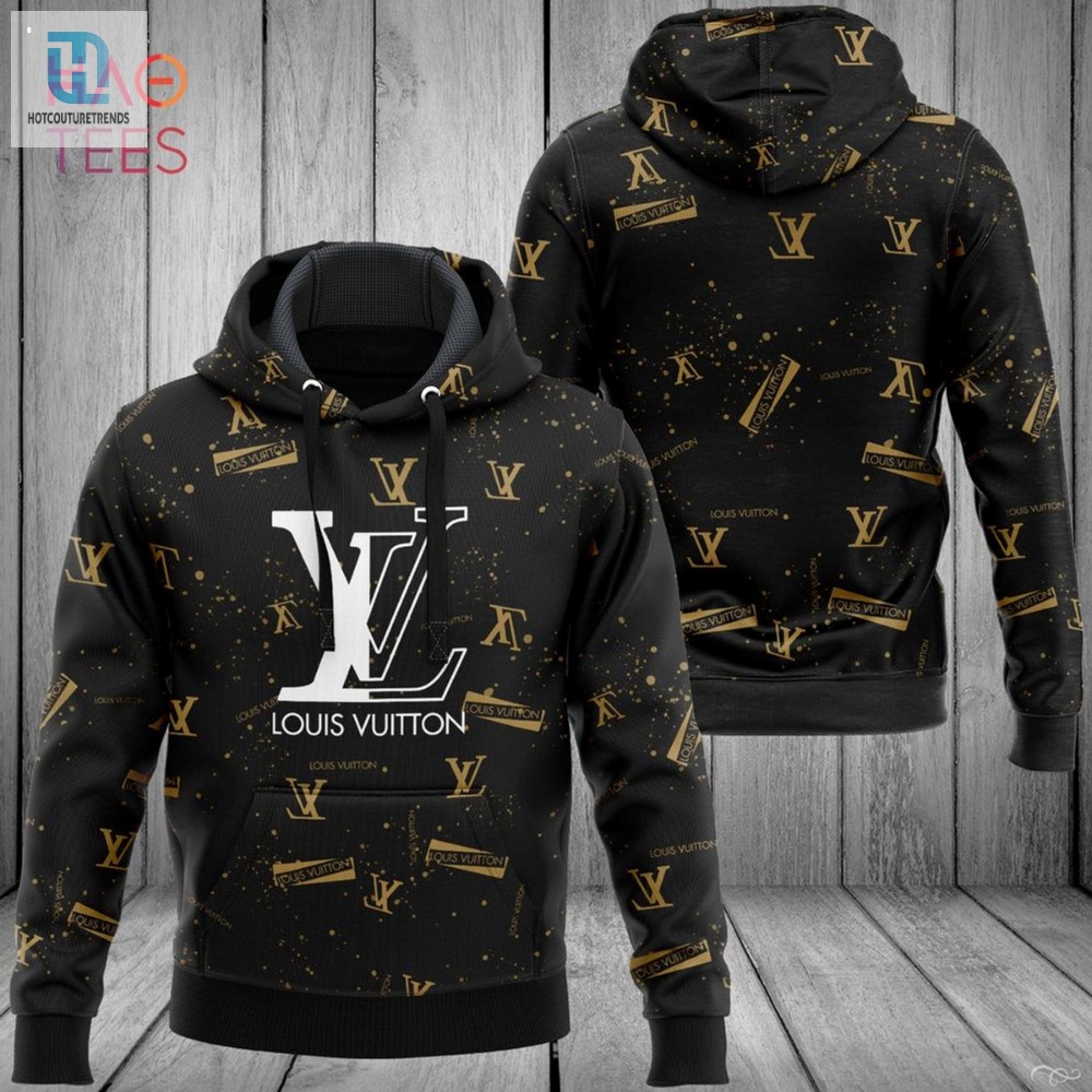 Best Louis Vuitton Black Gold Hoodie Pants Limited Edition Luxury Store 