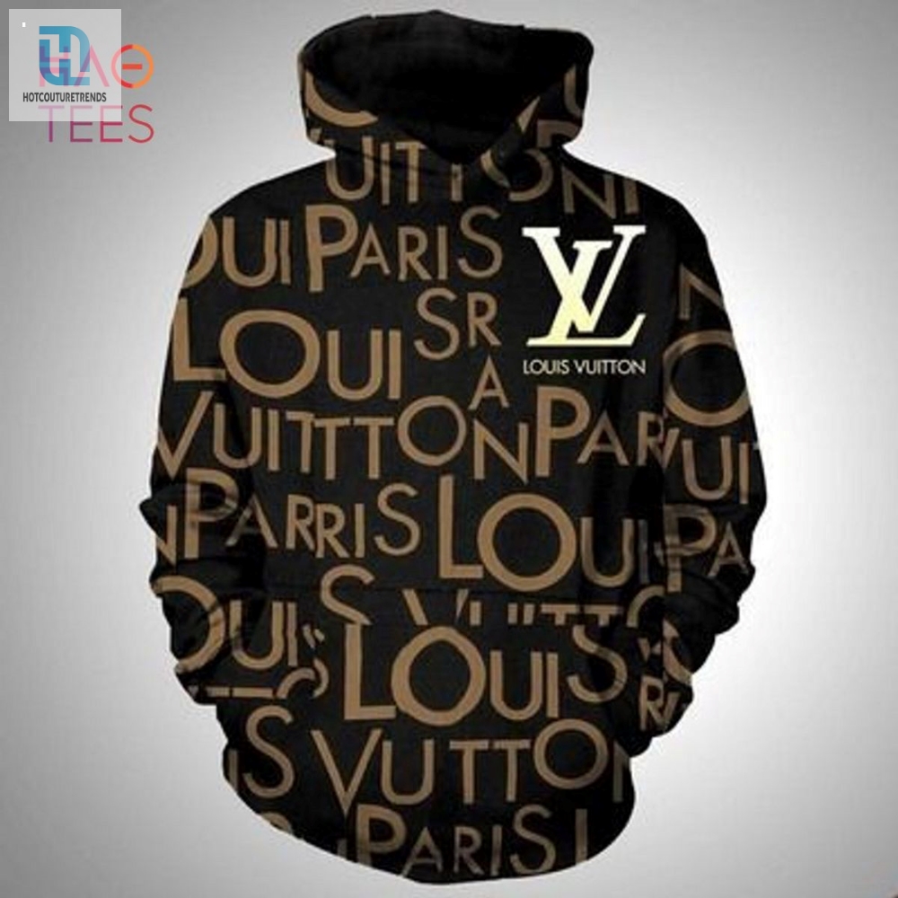 New Louis Vuitton Black Brown Luxury Brand Hoodie Pants Limited Edition Luxury Store hotcouturetrends 1