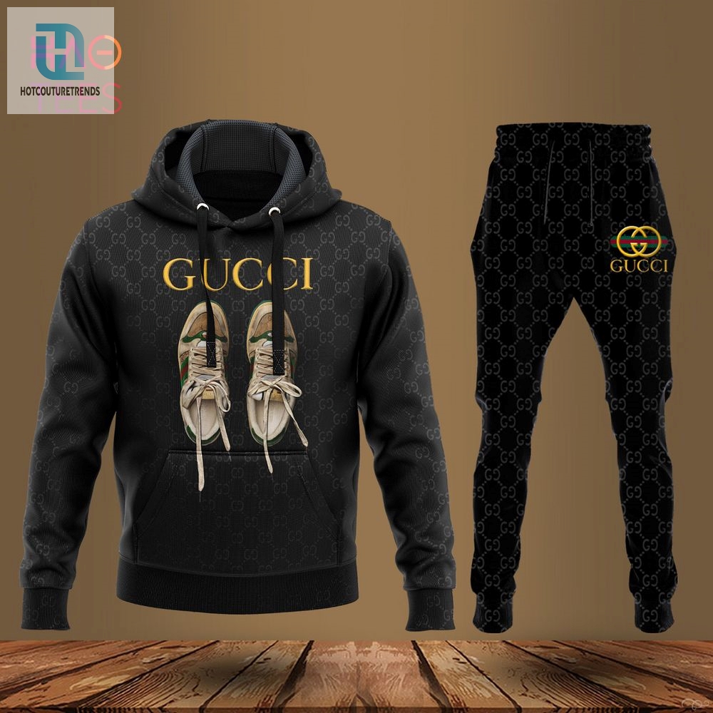 Best Gucci Luxury Brand Black Hoodie Pants Pod Design Luxury Store 