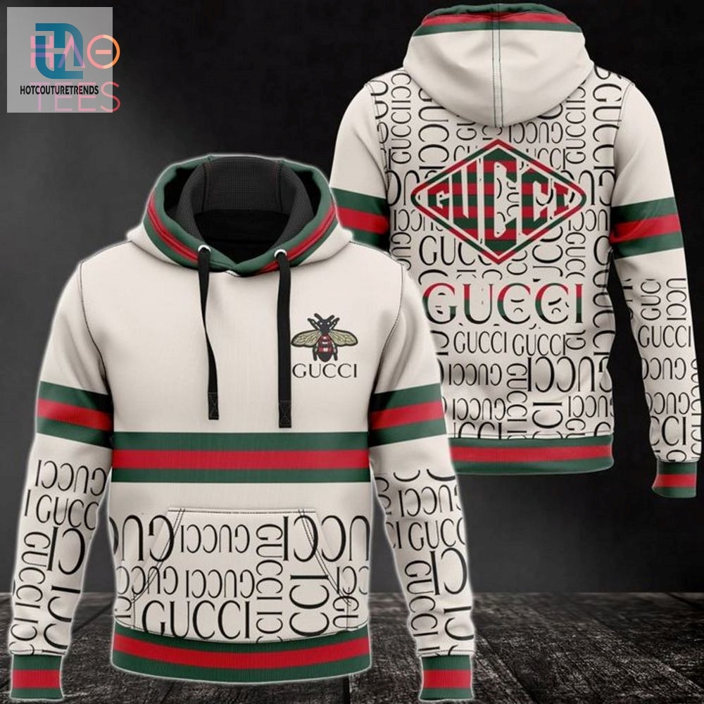 New Gucci White Green Red 3D Hoodie And Pants Limited Edition Luxury Store 