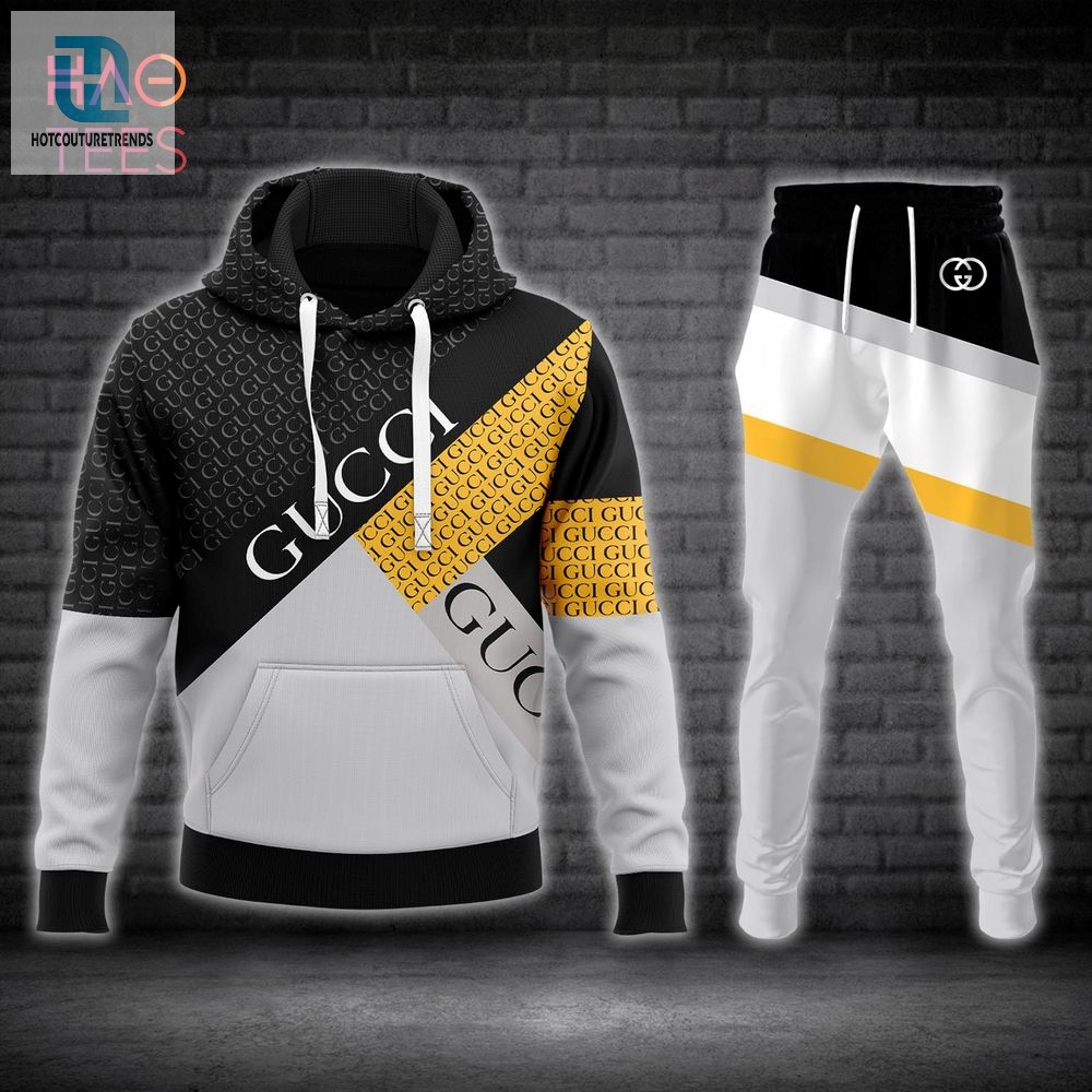Best Gucci Black White Gold Hoodie Pants Limited Edition Luxury Store 