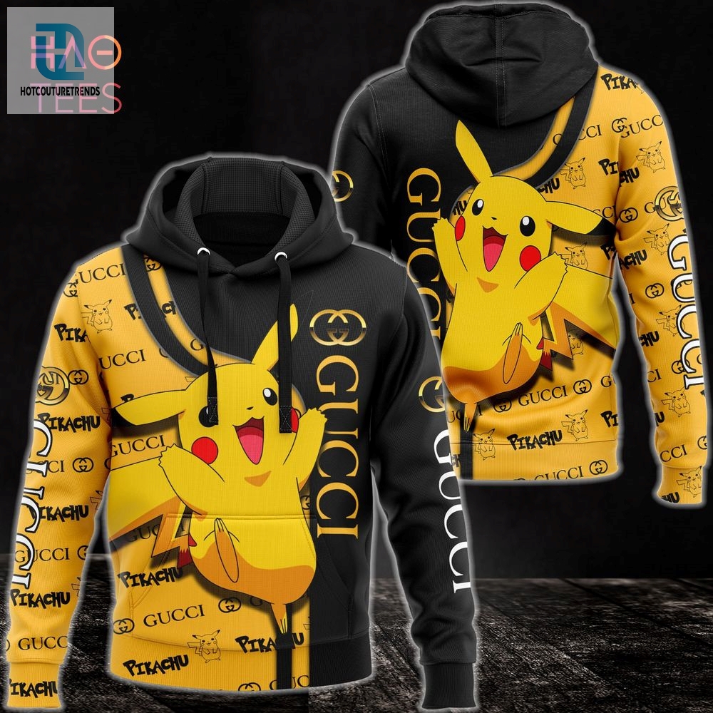 New Gucci Pikachu 3D Hoodie And Pants Limited Edition Luxury Store 