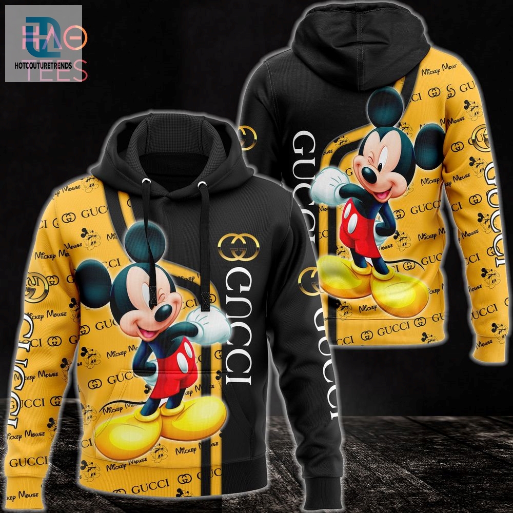 New Gucci Gold Black 3D Hoodie And Pants Limited Edition Luxury Store 