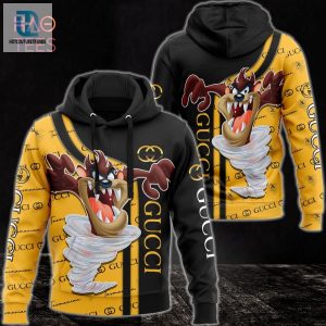 New Gucci Gold Black 3D Hoodie And Pants All Over Printed Luxury Store hotcouturetrends 1 1