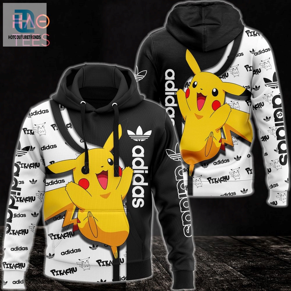 New Adidas Pikachu 3D Hoodie And Pants Limited Edition Luxury Store 