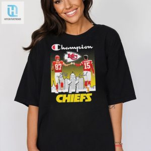 Champions Travis Kelce And Patrick Mahomes Kansas City Chiefs Super Bowl Lviii Signatures Shirt Hoodie hotcouturetrends 1 2