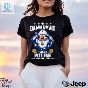 Mickey Mouse Damn Right I Am A Pittsburgh Panthers Fan Win Or Lose Shirt hotcouturetrends 1 2