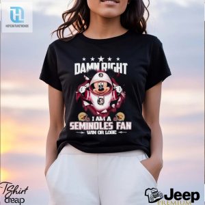 Mickey Mouse Damn Right I Am A Florida State Seminoles Fan Win Or Lose Shirt hotcouturetrends 1 2