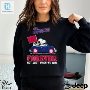 Snoopy And Woodstock Driving Car Atlanta Braves Forever Not Just When We Win Shirt hotcouturetrends 1 2