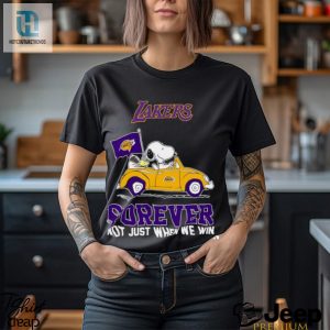 Snoopy And Woodstock Driving Car Los Angeles Lakers Forever Not Just When We Win Shirt hotcouturetrends 1 7