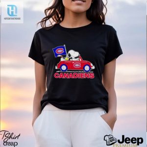 Snoopy And Woodstock Driving Car Canadiens Shirt hotcouturetrends 1 3