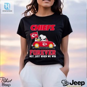 Snoopy And Woodstock Driving Car Kansas City Chiefs Forever Not Just When We Win Shirt hotcouturetrends 1 3