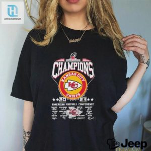 Kansas City Chiefs Champions 2023 2024 American Football Conference Team Signature Shirt hotcouturetrends 1 3
