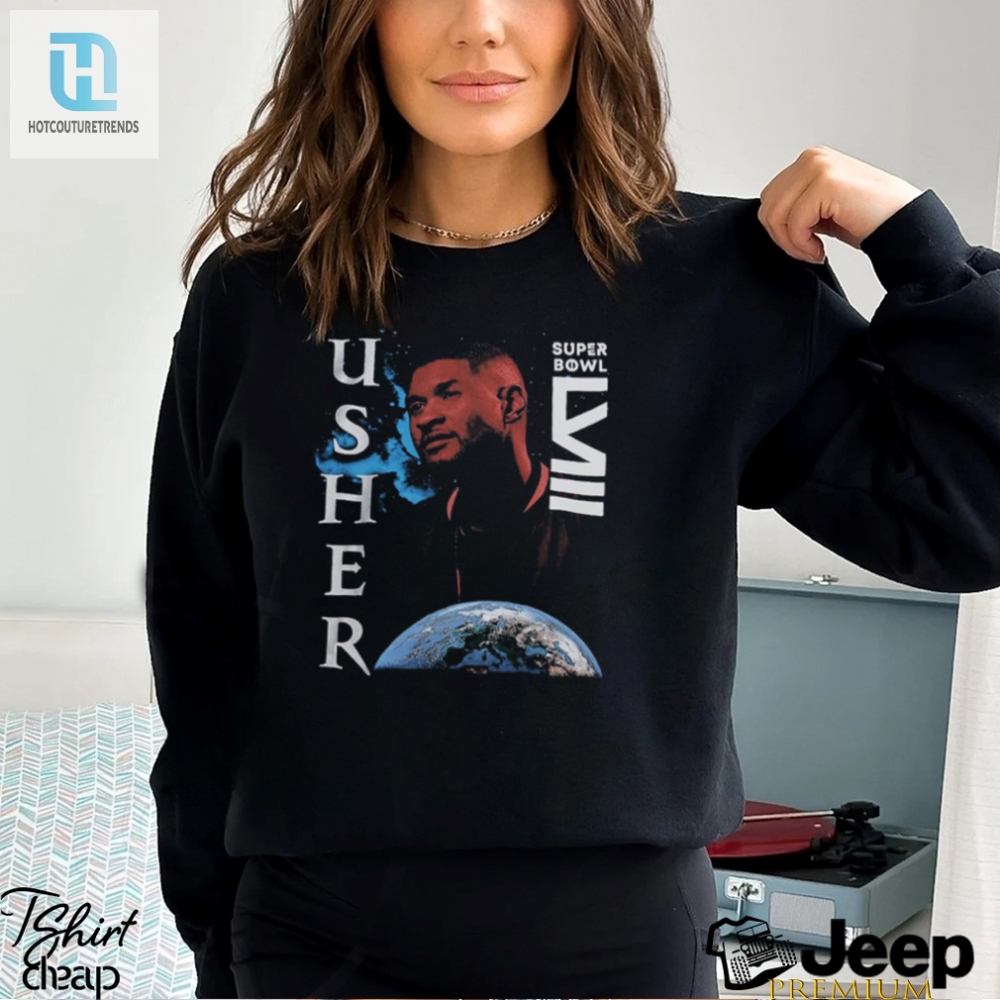 Usher Super Bowl Lviii Collection Mitchell Ness Worldwide T Shirt 