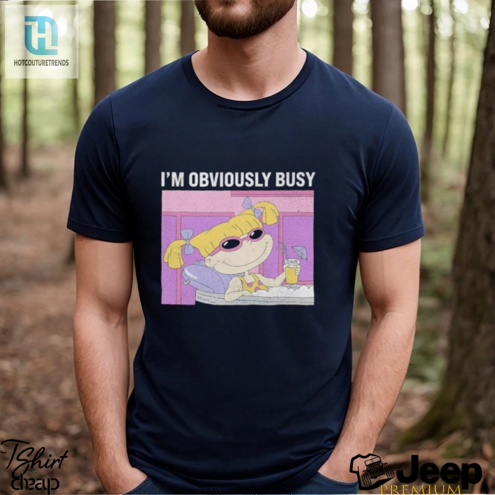 Rugrats Angelica Im Obviously Busy Distressed Panel Shirt 