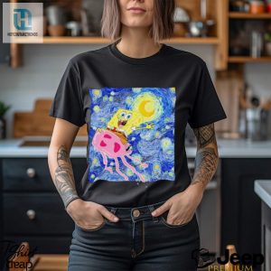 Spongebob Squarepants Jellyfish Fields Starry Night Shirt hotcouturetrends 1 7