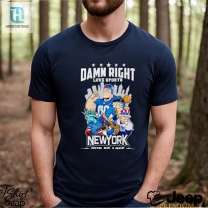 Mascot Damn Right Love Sports New York Win Or Lose Shirt hotcouturetrends 1 3