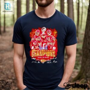 Kansas City Chiefs Super Bowl Lviii Champions Back To Back Signatures Shirt hotcouturetrends 1 3